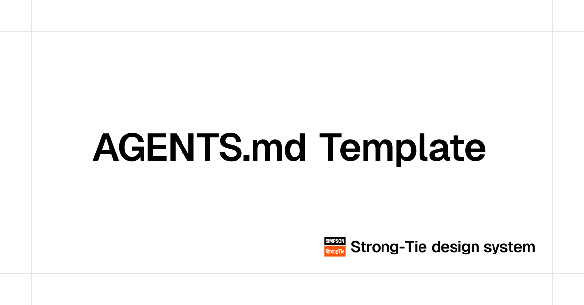 AGENTS.md Template | React Components & Templates